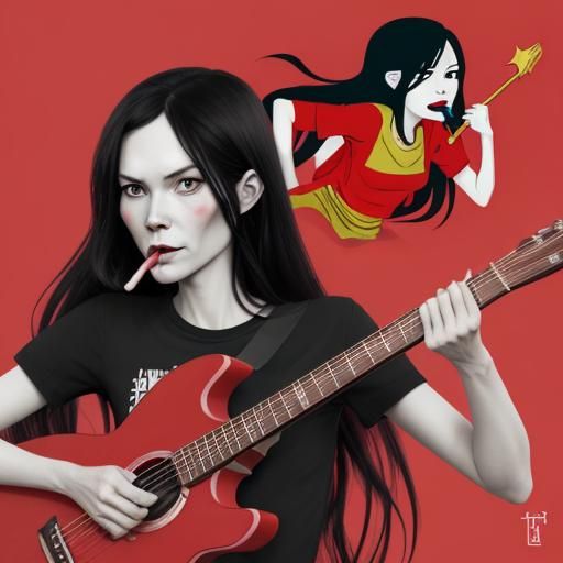 Stylized Vampire Figure Siphoning Red Color