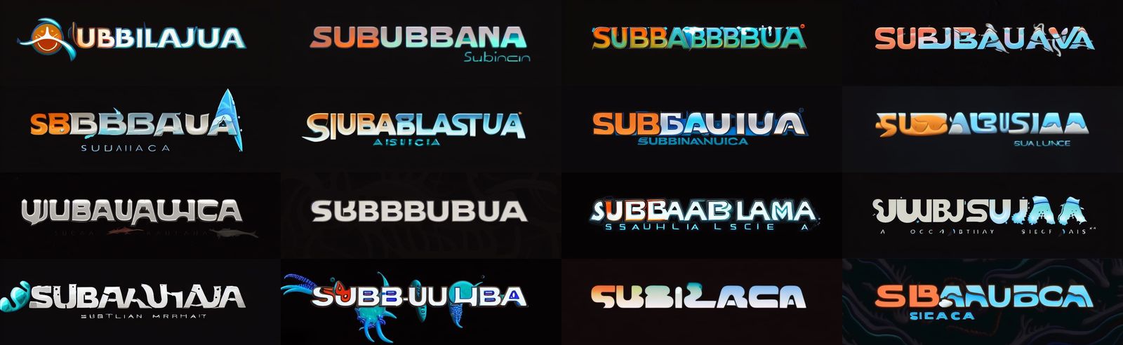 Subnautica Logo with Ocean Background