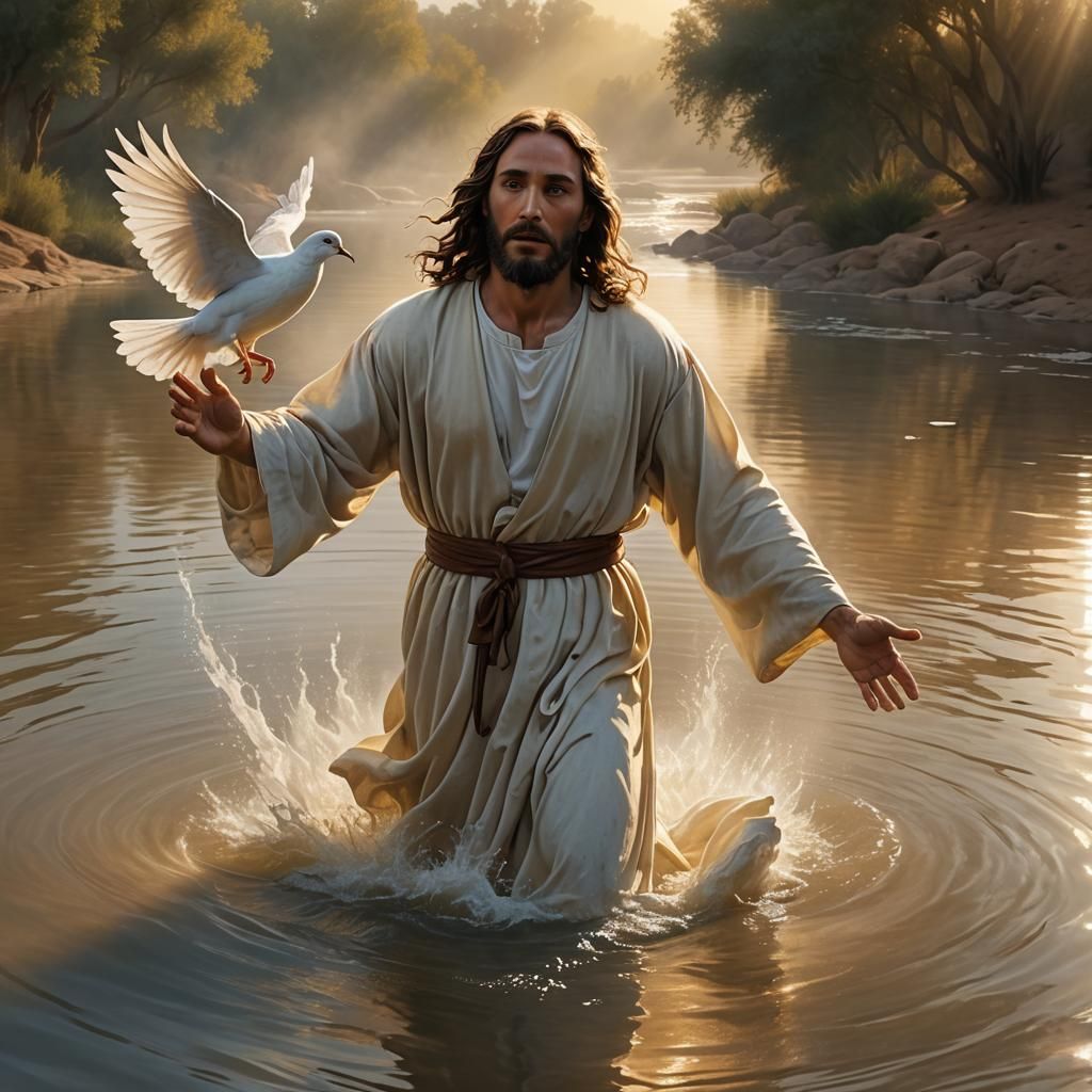 Renaissance-Inspired Baptism of Jesus Christ