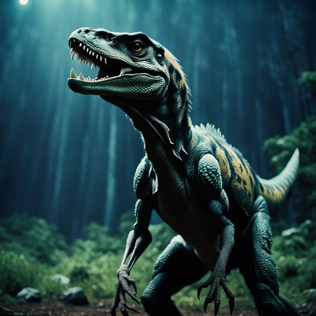 Dramatic Cinematic Film Still in Atmospheric Lighting