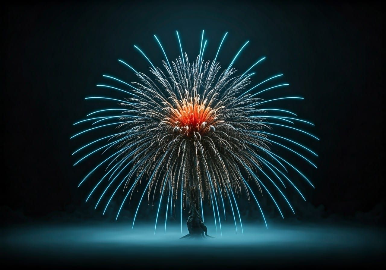 Eldritch Flora and Fauna with Glowing Wings