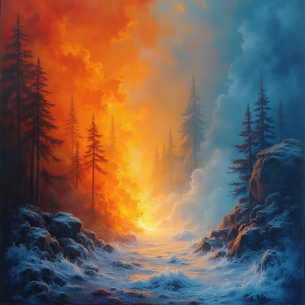 Luminous Dance of Elements in Ethereal Aura