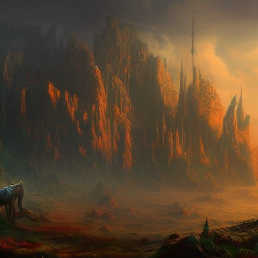 Fantastical Matte Painting in Deep Color