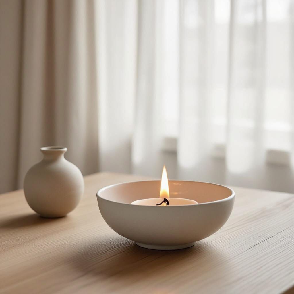 Minimalist Japandi Interior with Sandwax Flames