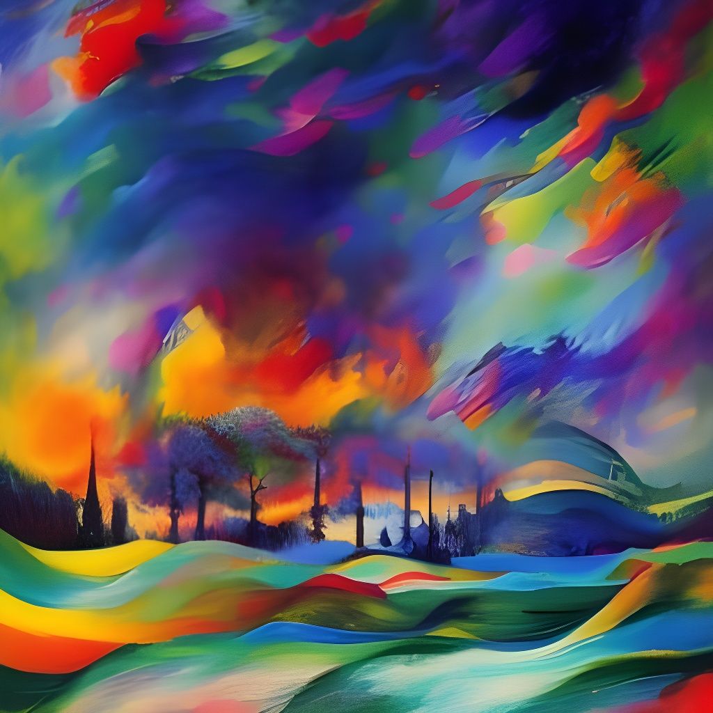 Ethereal Dreamscape Acrylic Pouring by Emily Carr