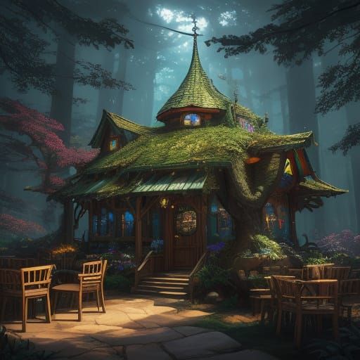 Enchanted Forest Café Concept Art