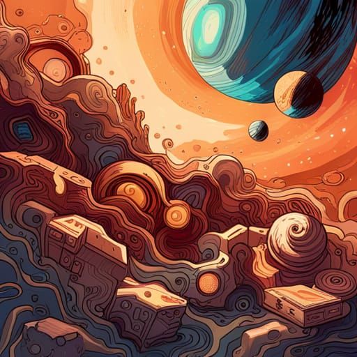 Hyperrealistic Planets and Stars in Digital Art