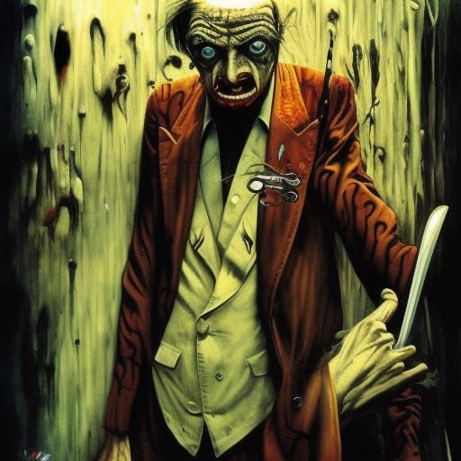 Horrific Mr. Bean Hybrid Painting