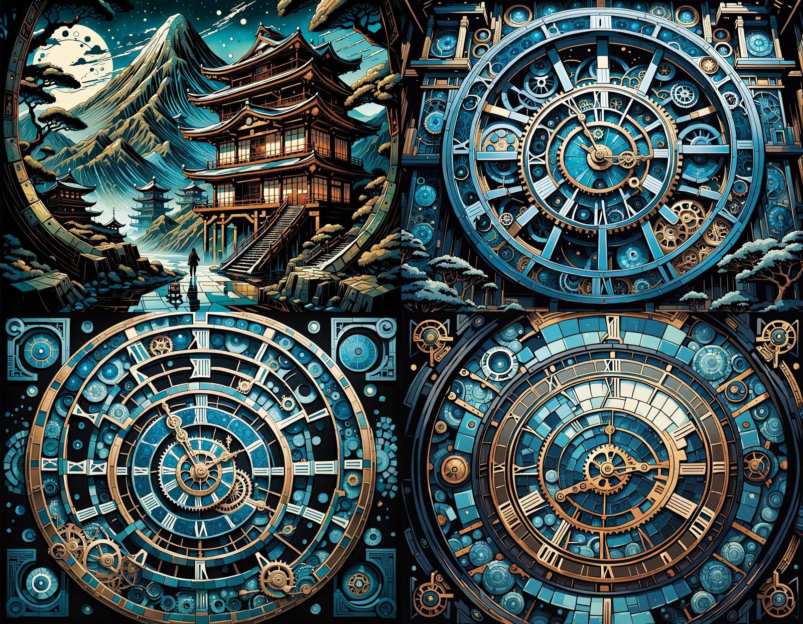 Time Reversal in Clockwork Mosaic, Comic Book Art