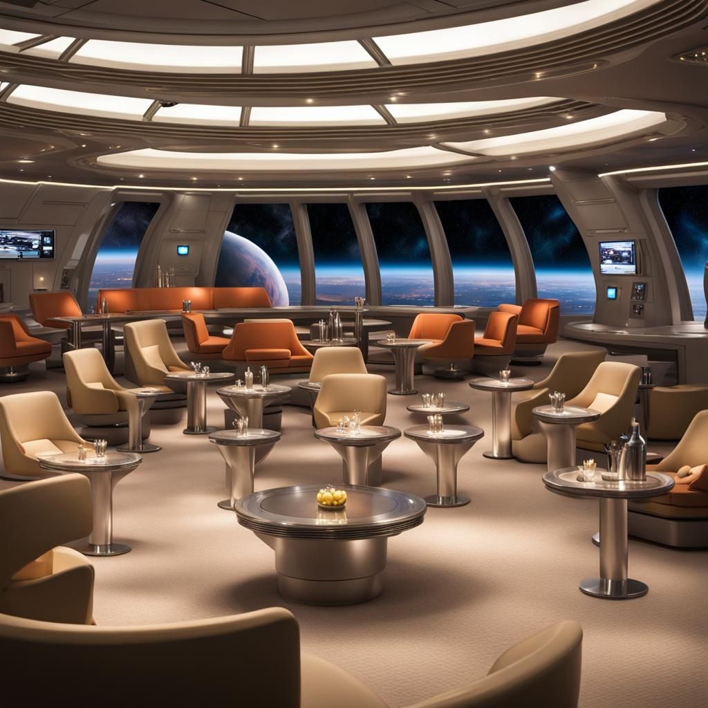 Ten-Forward Lounge on the Starship Enterprise