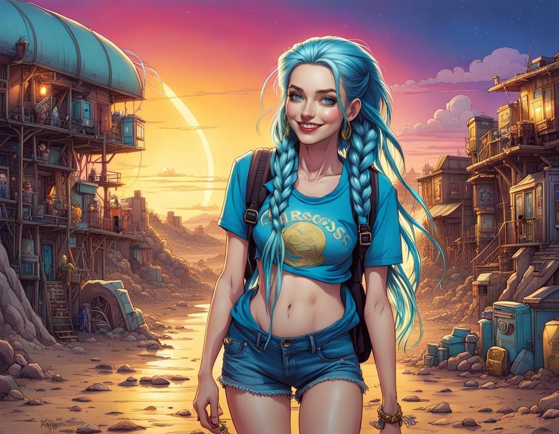 Wasteland Portrait in Comic Book Style