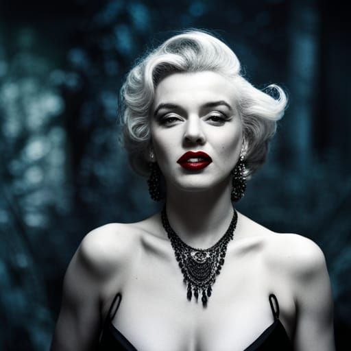 Marilyn Monroe as a gothic vampire lady