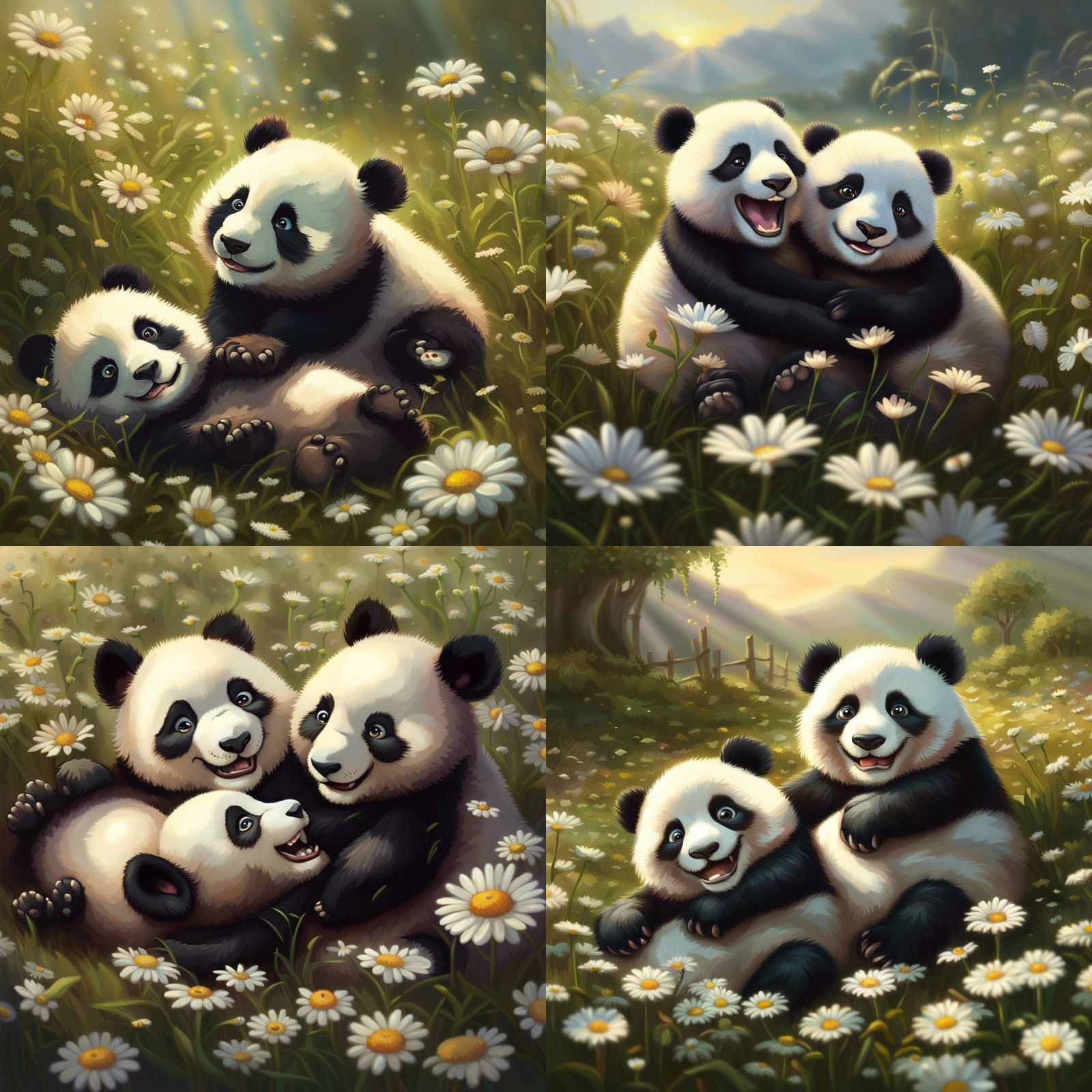 Baby Pandas Playing