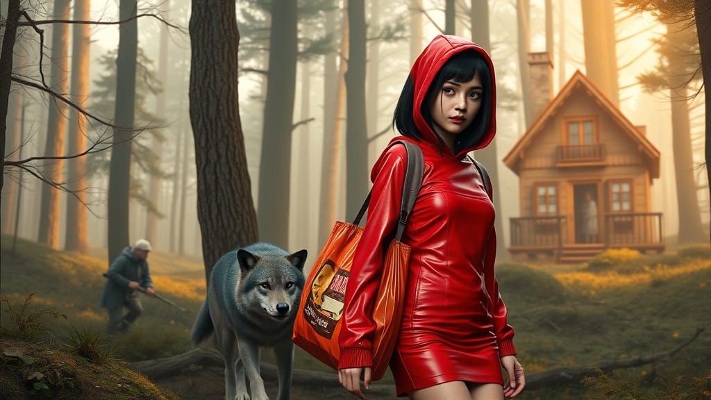 Mystical Forest Encounter in Dreamlike Whimsy