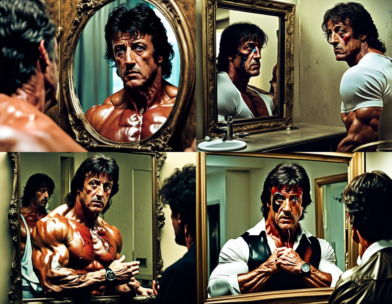 Surreal Rambo Reflection in Dali Style