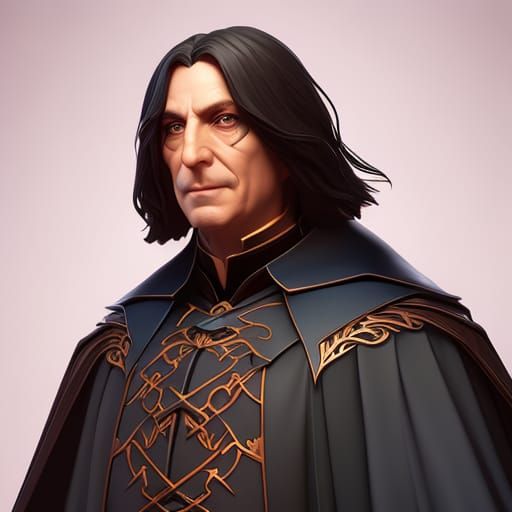 Detailed Portrait of Professor in Art Nouveau Style