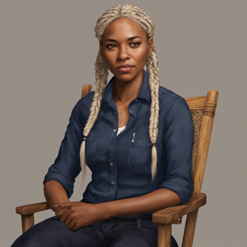 African American Journalist in Photorealistic Digital Art