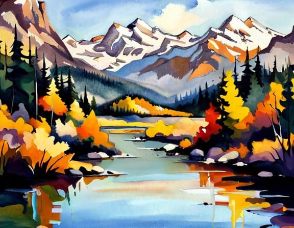 Surreal Crazy Train Hurtling Through Chaos