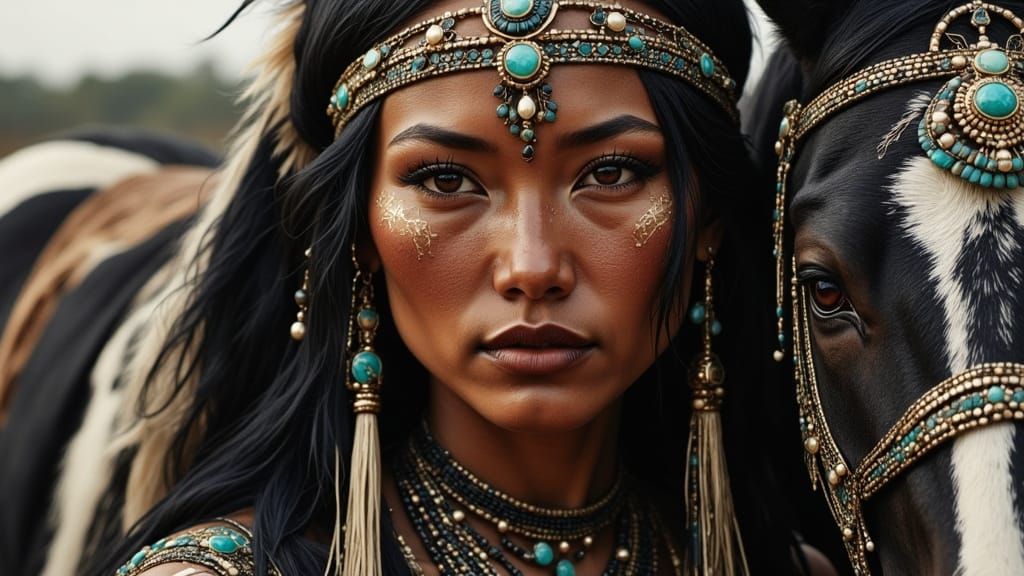 A Beautiful native American female