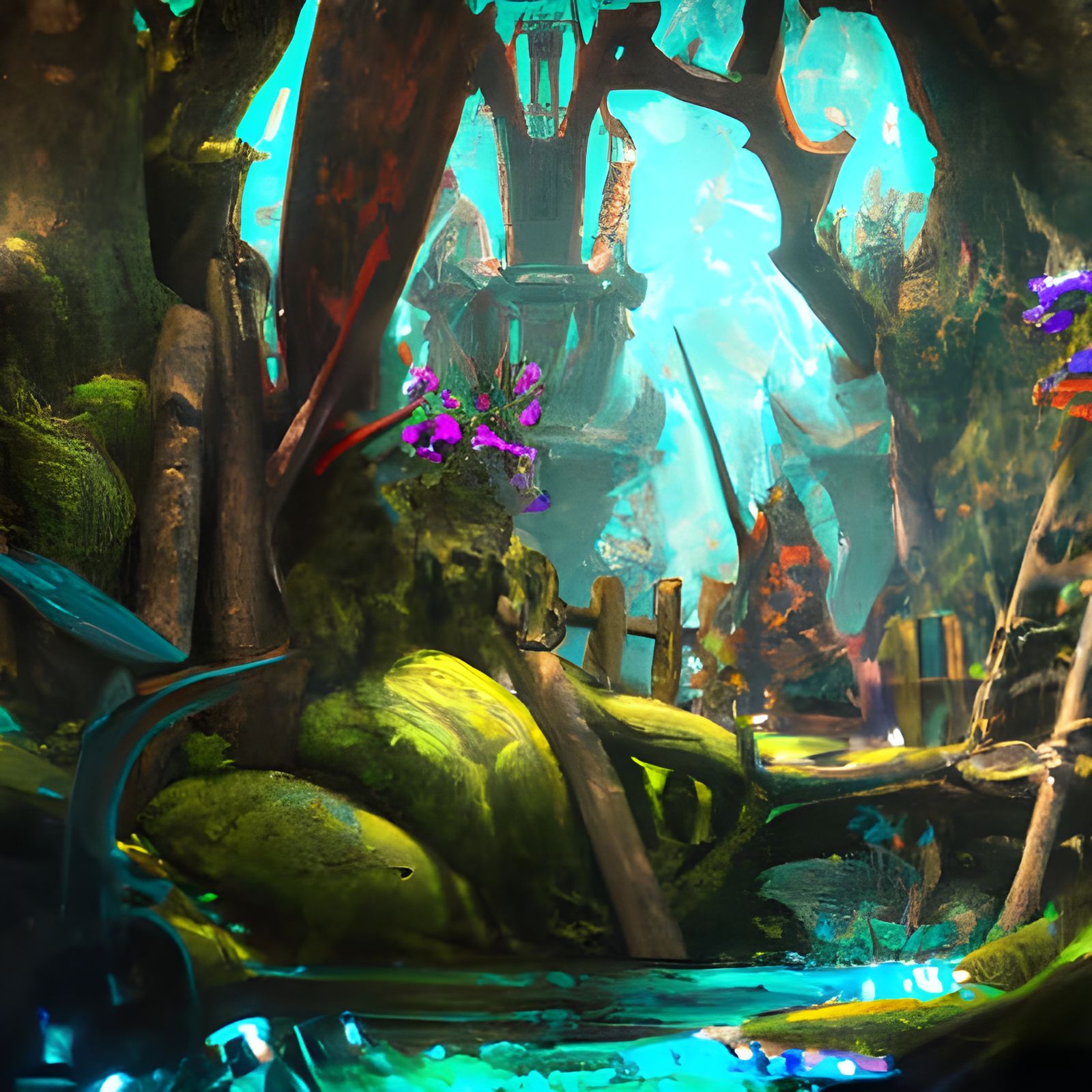 Enchanted Elven Forest: High Fantasy Concept Art
