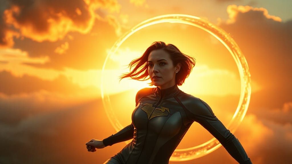 Superhero Sound Barrier, Hyper-Realistic Ash Thorp Style