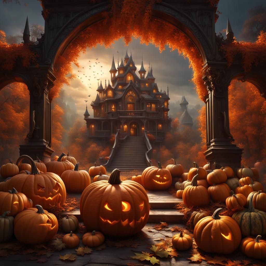 Detailed Pumpkin Art in Unreal Engine 5