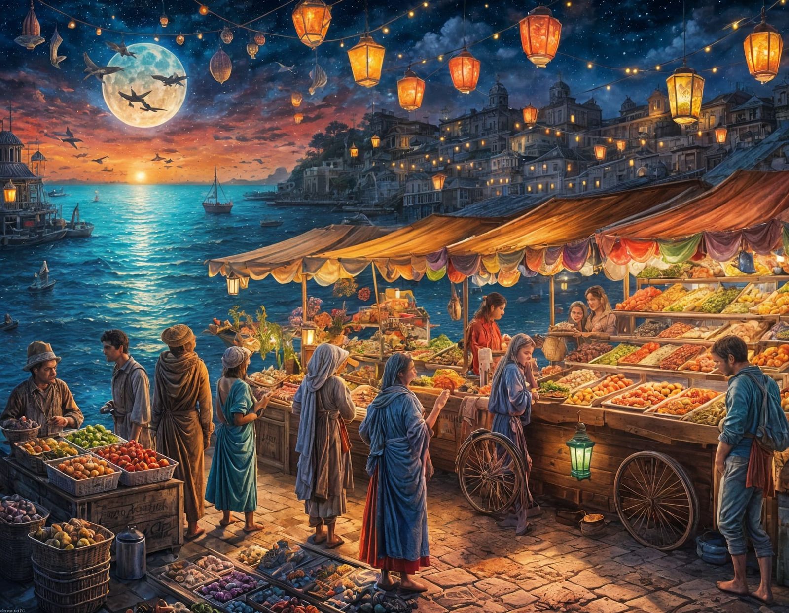 Night Market by the Sea