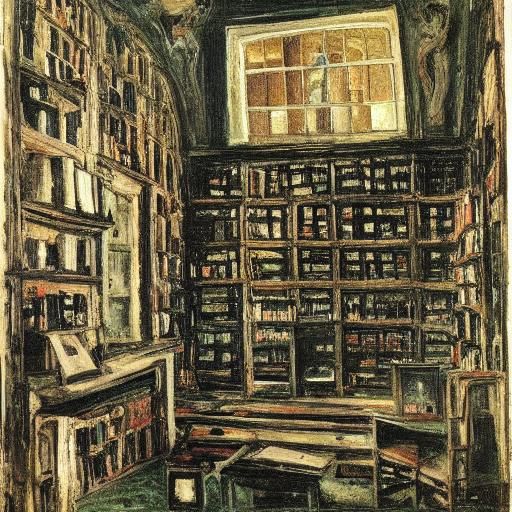Vampire's Library: Expressionist Vision of Ancient Knowledge