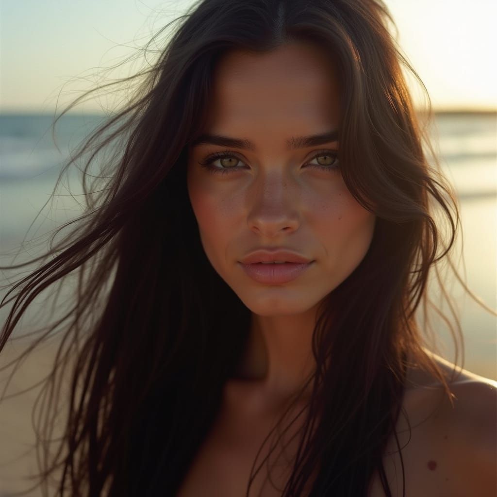 Vintage Chic Woman in Soft Morning Light