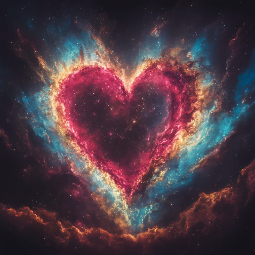 Heart-Shaped Nebula in Cosmic Storm