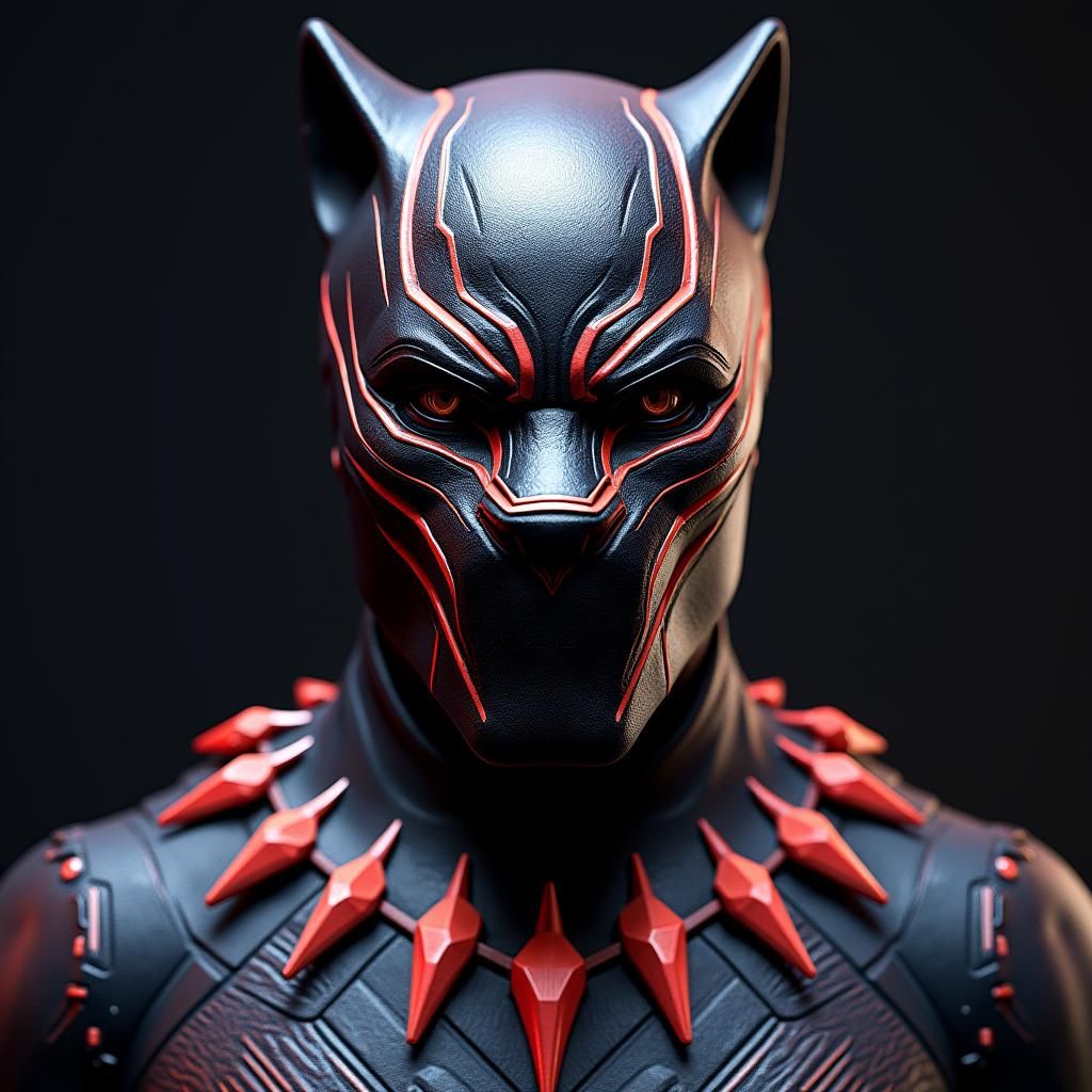 Graphene Black Panther Model in Marvel Concept Art