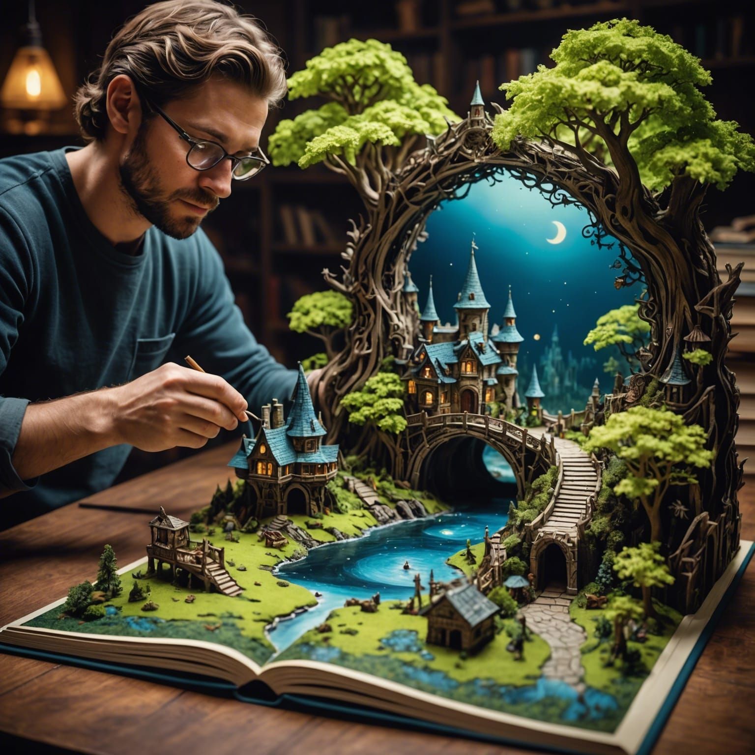 Magical Pop-Up Book Creation in Hyperrealistic Style