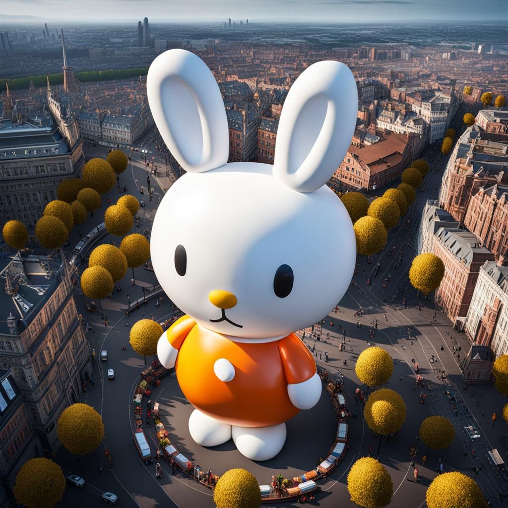 Giant miffy balloon