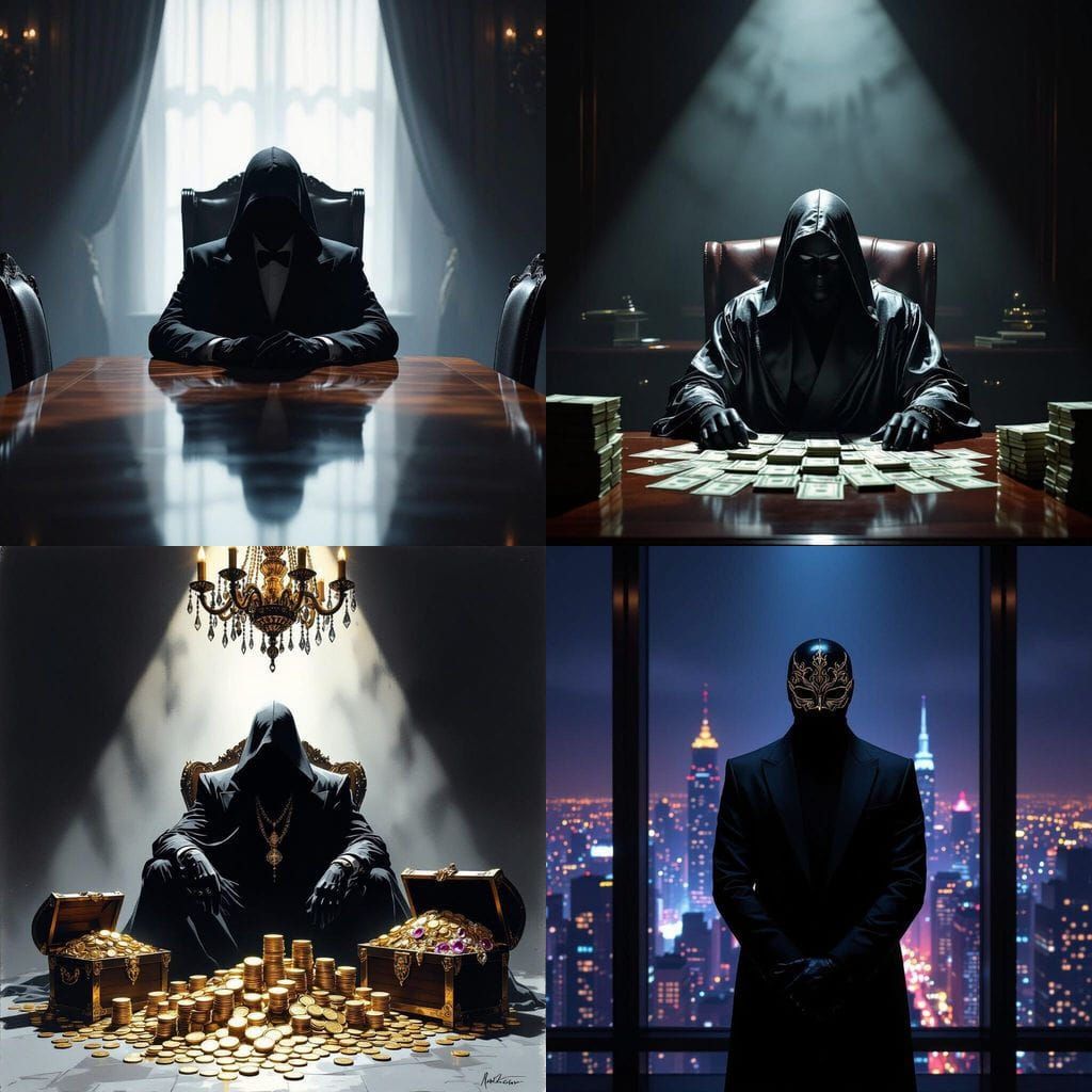 Anonymous Criminal Boss in Opulent Setting