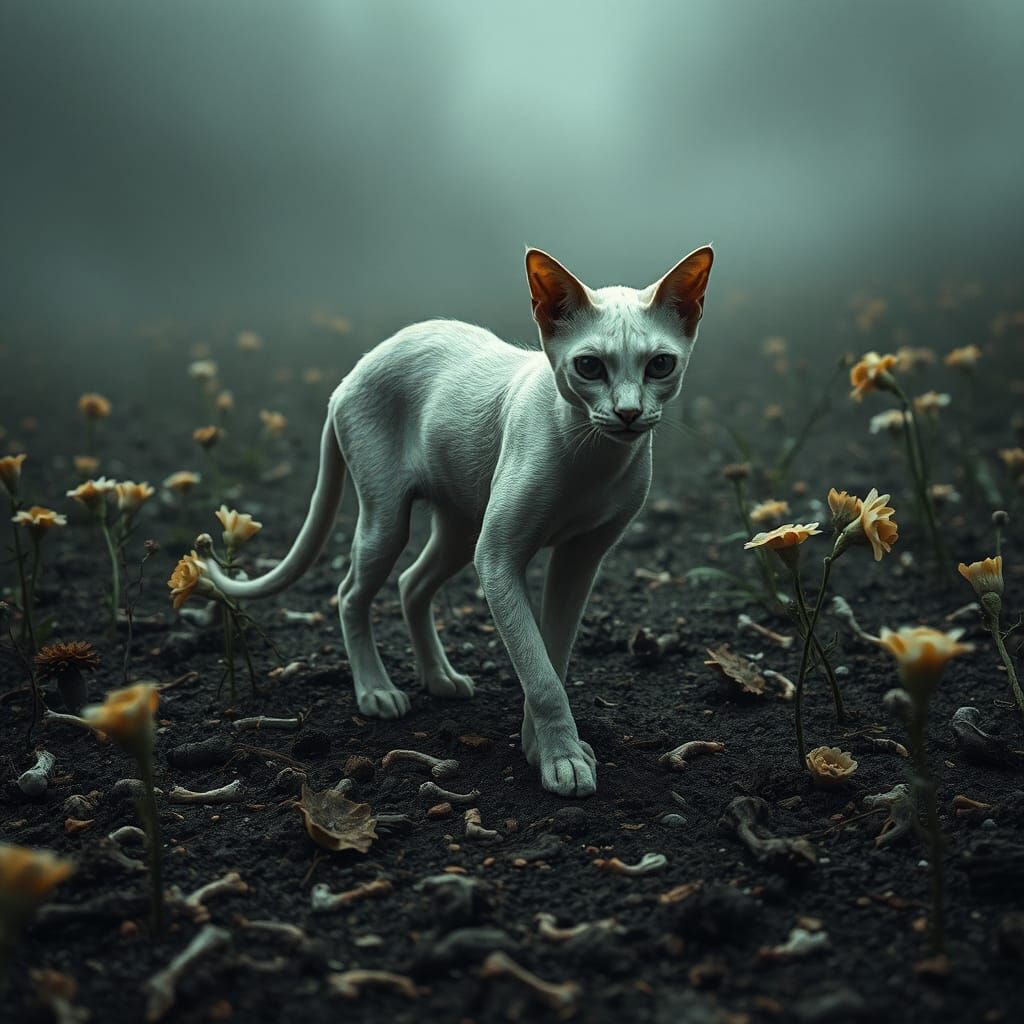 Gaunt Cat in Decaying Field, Sinister Style