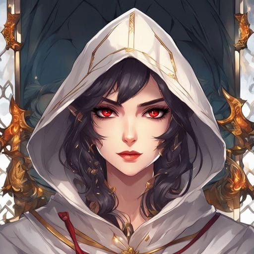 Dark Haired Vampire Assassin in Royo Style