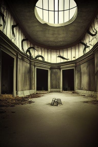Surreal Abandoned Building in Dreamscape Aesthetic