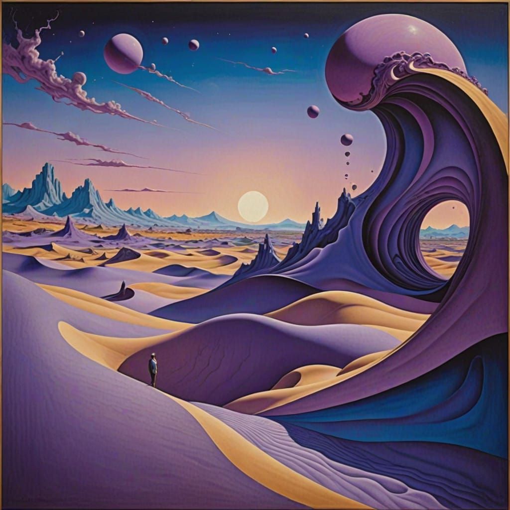 Surreal New World Unfolds in Vibrant, Dreamlike Landscape