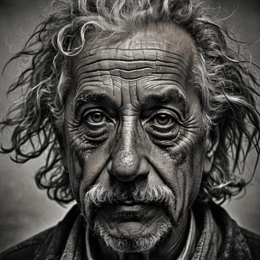 Mexican Albert Einstein Portrait in Photorealistic Style