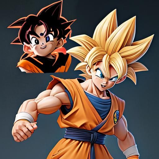 Dragon Ball Z Character in Anime Manga Style