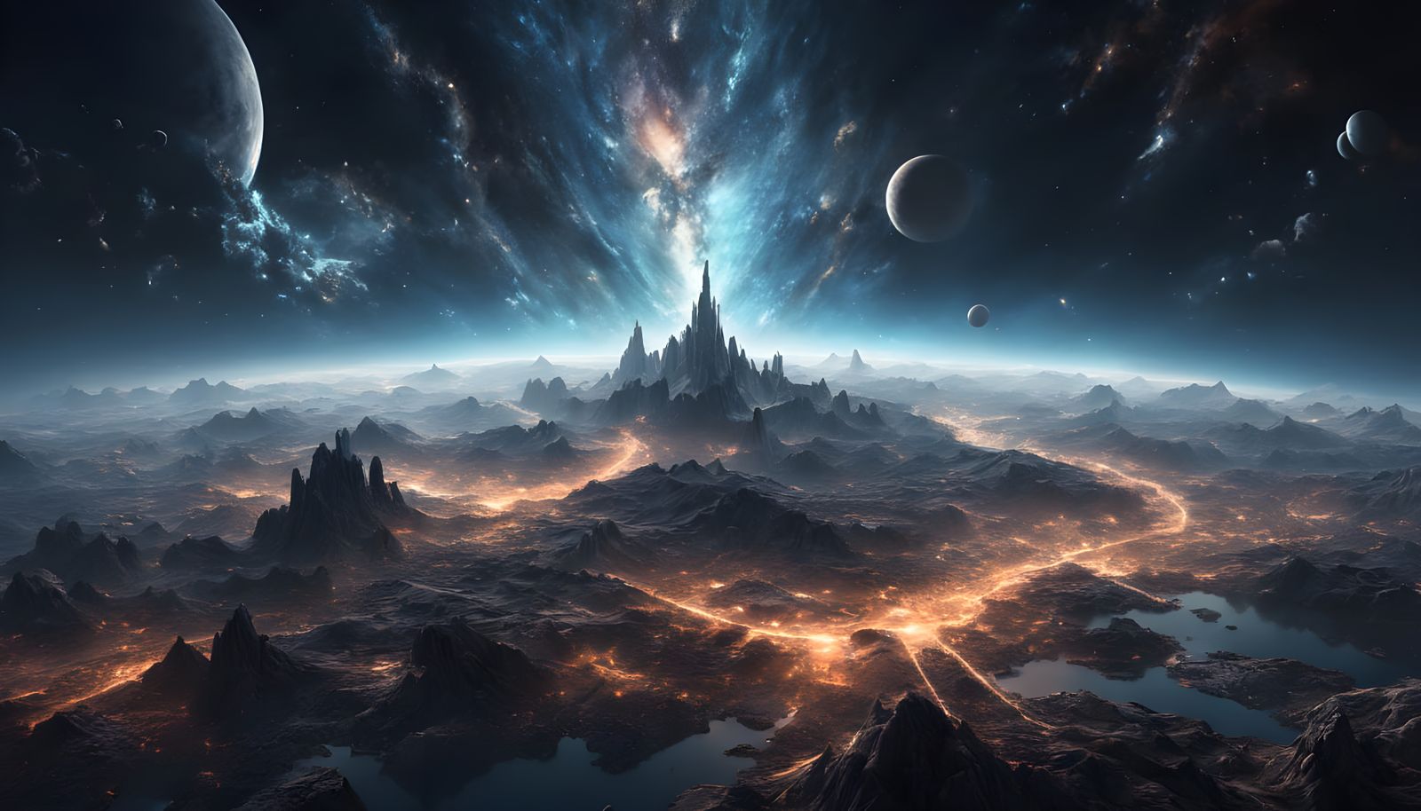 Ethereal Cosmic Vistas in Hyperrealistic Detail