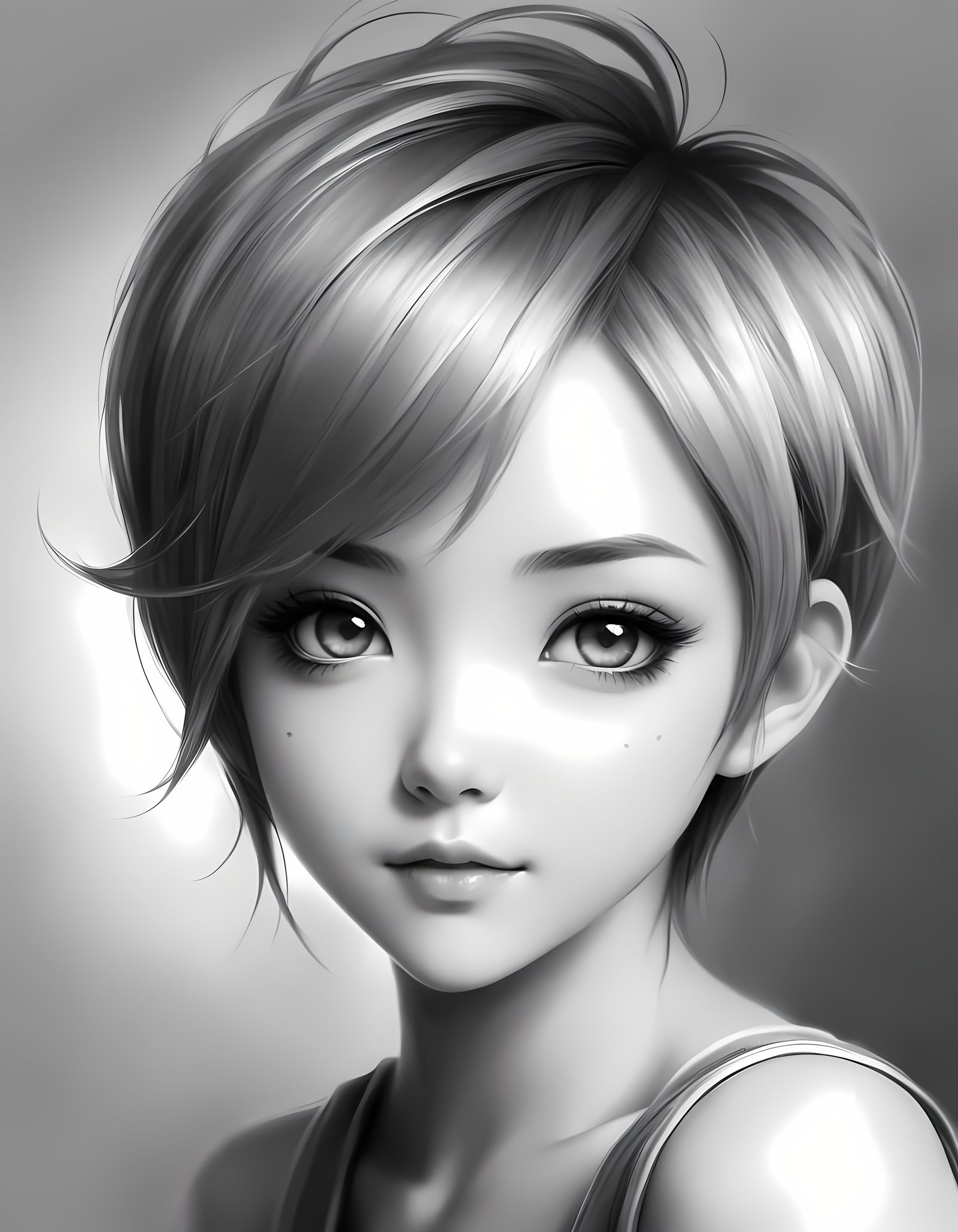 Chibi Pixie Portrait in Anime Style