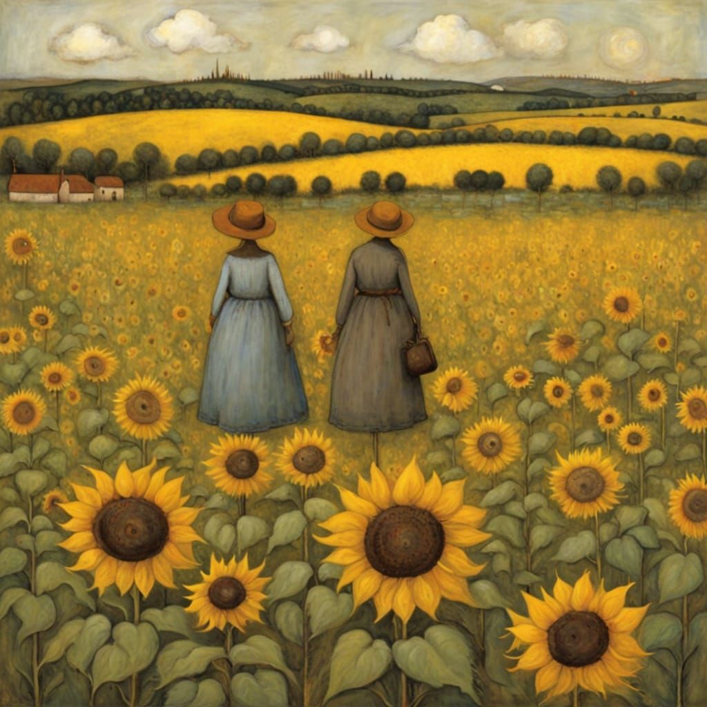 Sunflowers in a Cozy Coastal Style