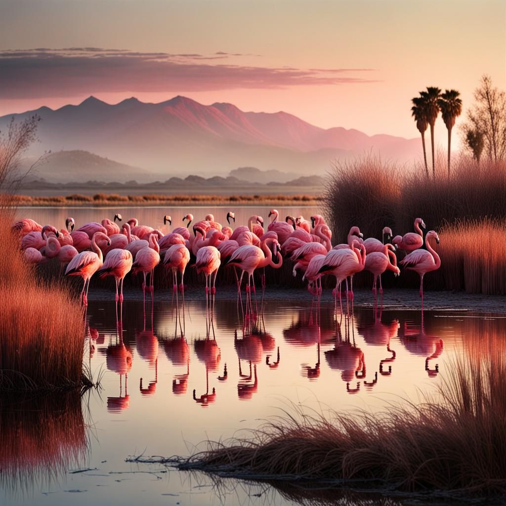 Pink flamingos : Cagliari Sardinia 🥰