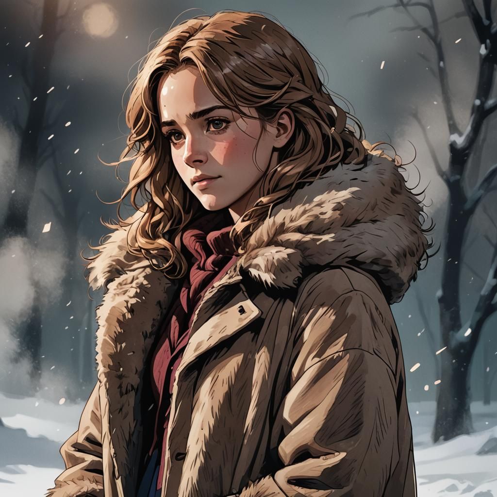 Pregnant Hermione Granger in Anime Style