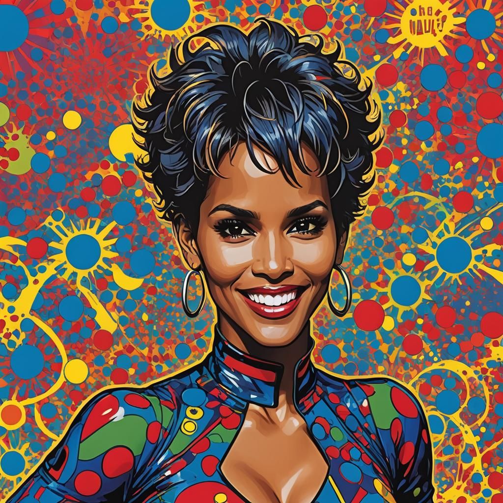 Halle Berry as Grover in Pop Art Comic