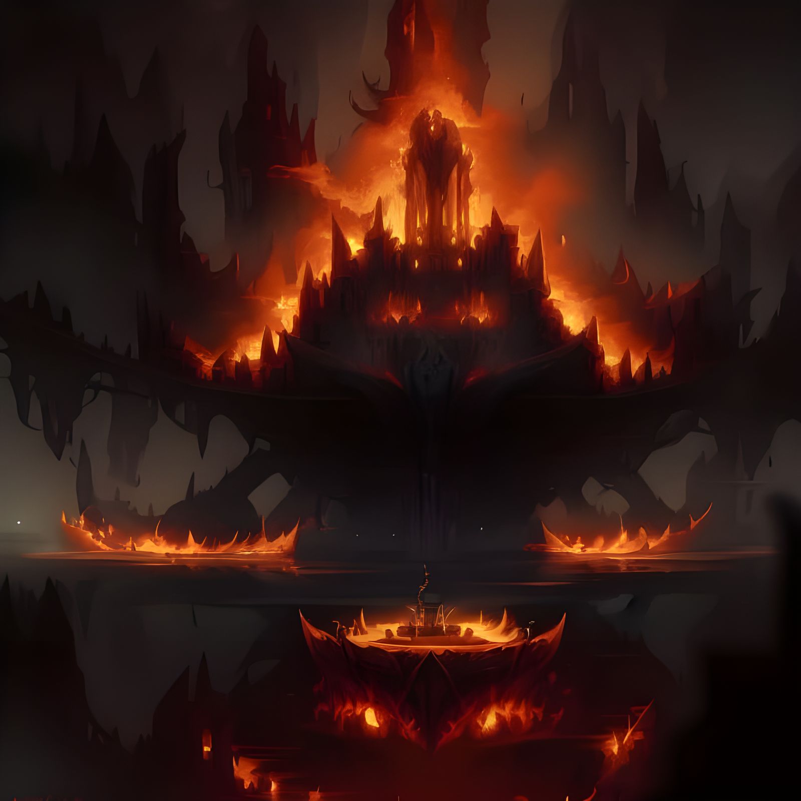 Fiery Demon Port Concept Art