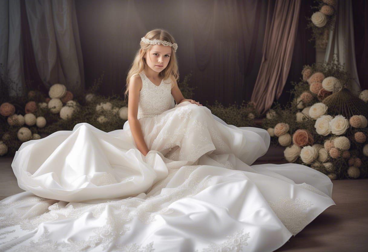 Trying mom's bridal gown