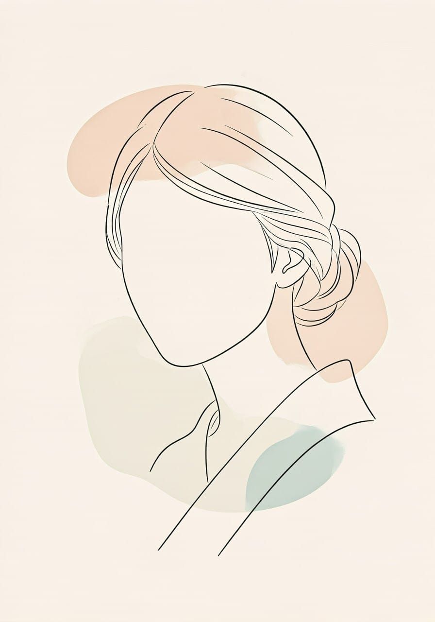 Elegant Minimalist Portrait of Contemplation