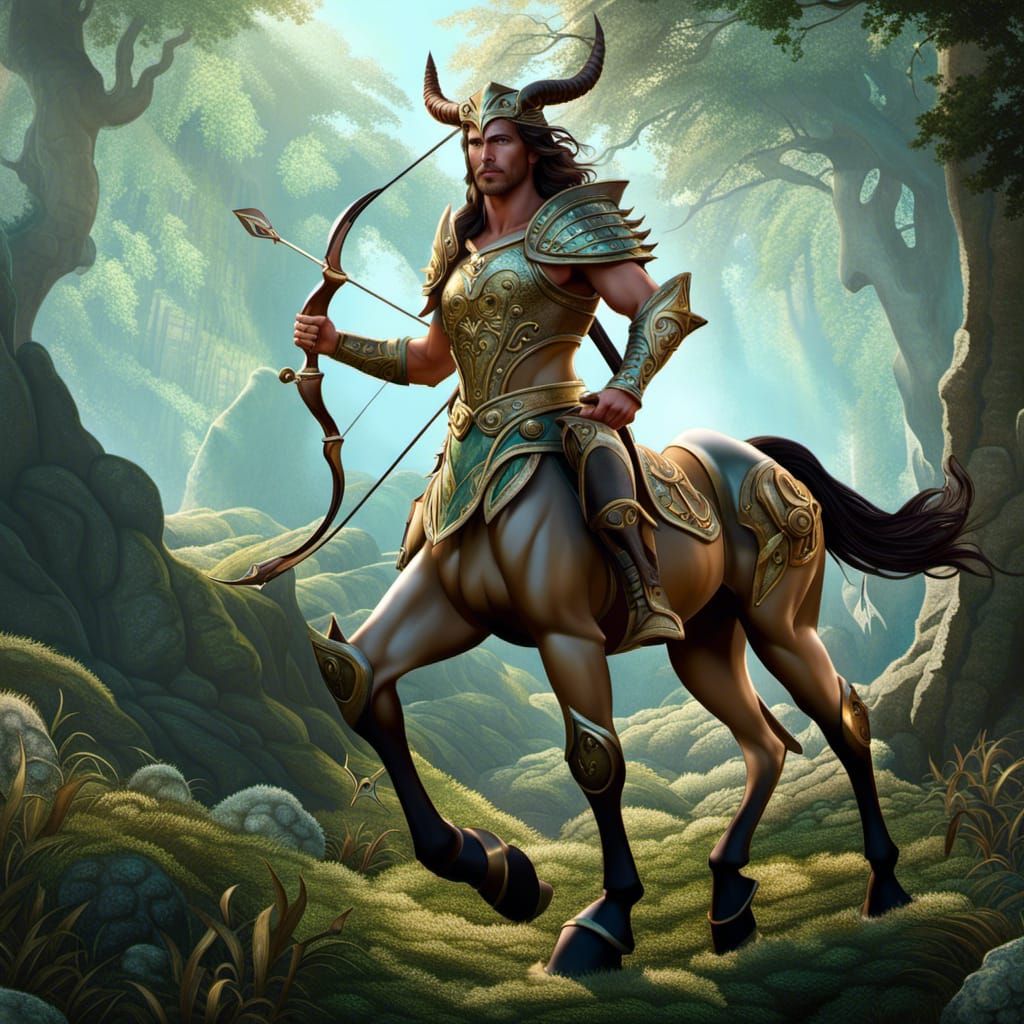 Mythical Centaur Archer in Hyperdetailed Digital Art